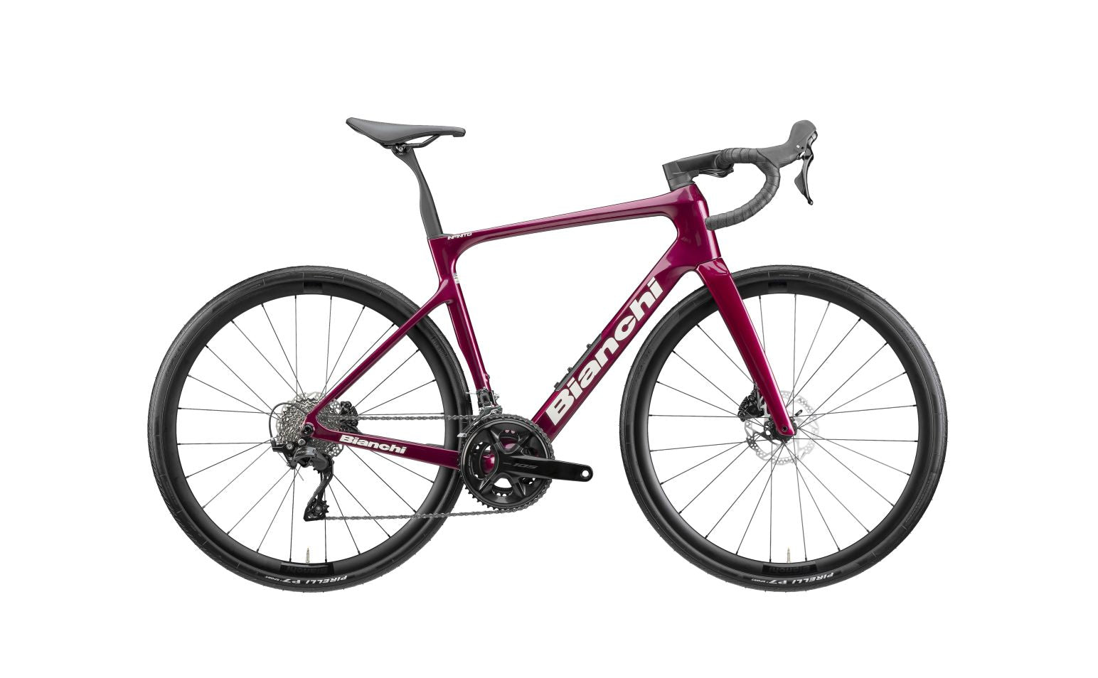 bianchi di2 road bike NEW Infinito 2026 105 1.5 Drivetrain Rear derailleur Jivomir Domoustchiev Shimano Aero Technium 12000 Model:STT56MHF-QRS
